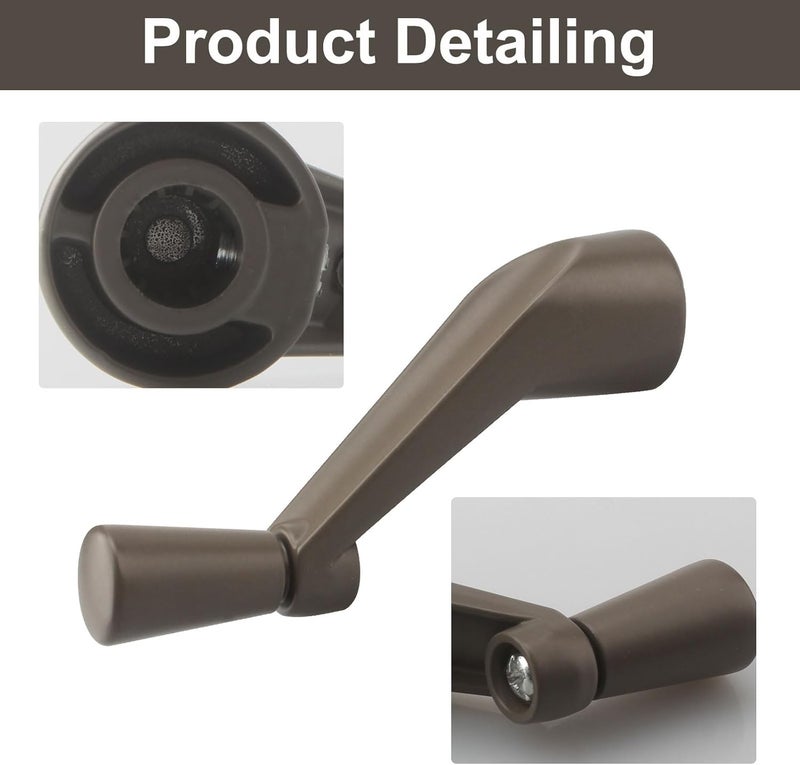 VIDABTE Window Crank Handle Replacement for Andersen 0532408, 3/8 Diameter Spline Operator Handle for Older Anderson Windows, Casement Window Crank for 1974 to 1995 - Image 3